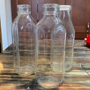 SALE!! Vintage glass milk bottles.   5